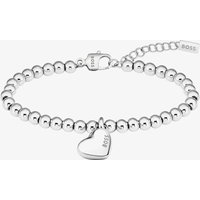 BOSS Beaded Silver Tone Honey Heart Bracelet 1580642