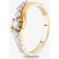 9ct Yellow Gold 0.50ct Diamond Gradient Twist Ring THR14454-50V P - Image 2