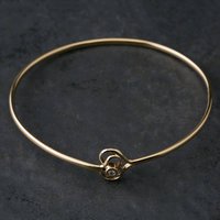 Pre-Owned 9ct Yellow Gold Cubic Zirconia Standard Simple Bangle 4121027