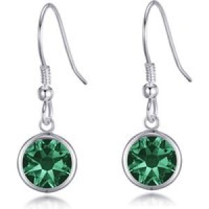Inexperienced Crystal Drop Earrings Created with Zircondia® Crystals