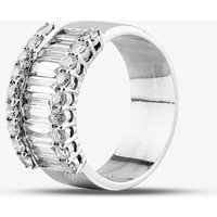 Pre-Owned 18ct White Gold 2.90ct Diamond Band Three Row Ring 4148800