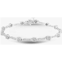 Pre-Owned 9ct White Gold 1.00ct Brilliant Cut Diamond Bracelet 4307127