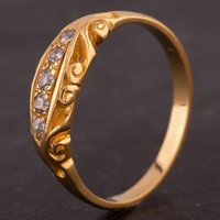 Pre-Owned Ornate Diamond Five Stone Ring 4133780