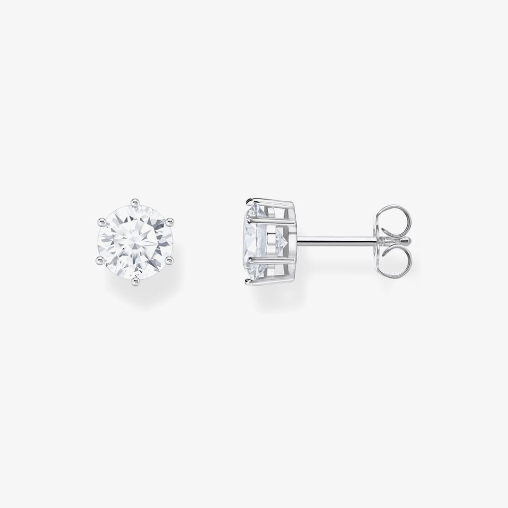THOMAS SABO Large Sterling Silver Zirconia Stud Earrings H2300-051-14