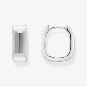 THOMAS SABO Sterling Silver 16.5mm Angular Hoop Earrings CR744-001-21