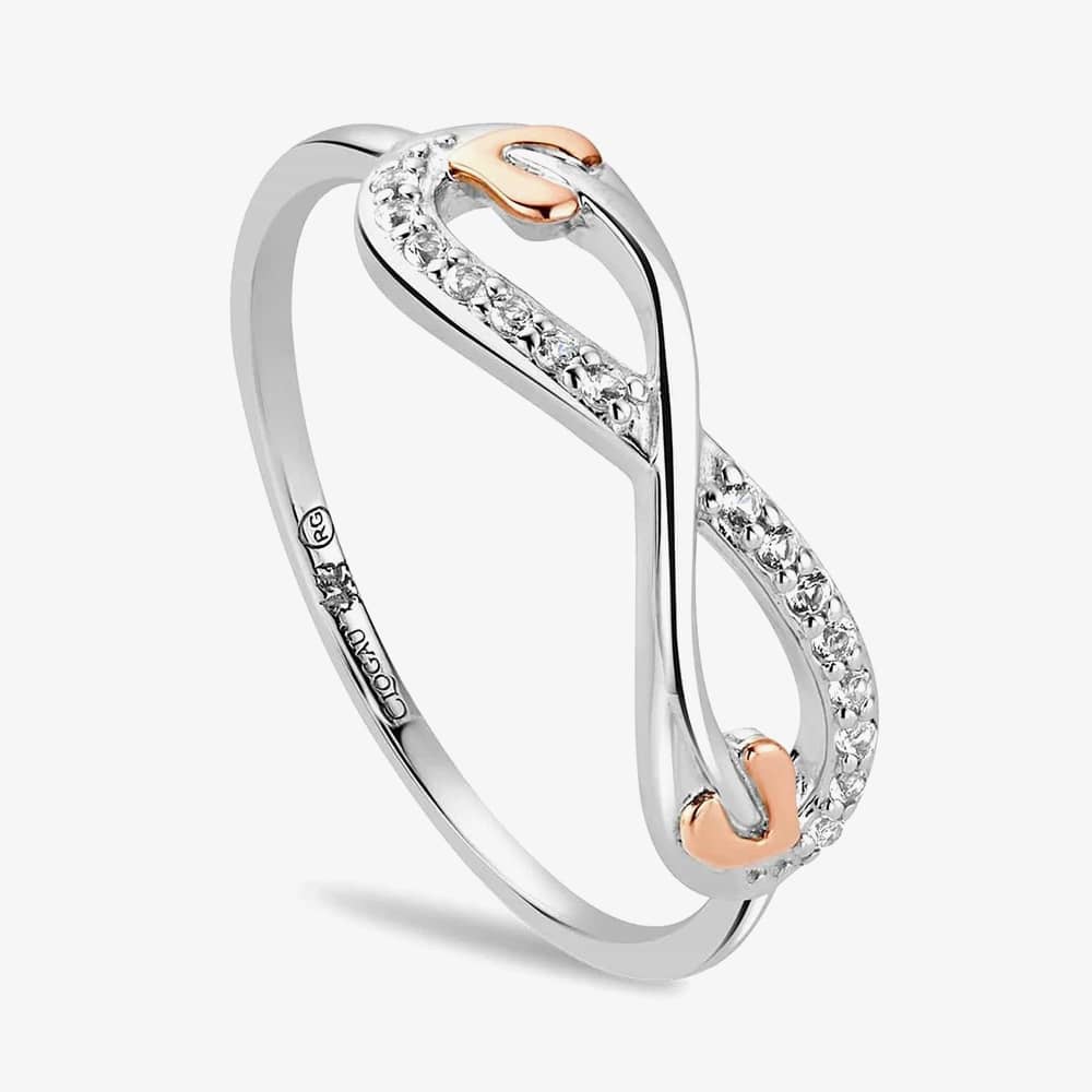Clogau Clogau Silver & 9ct Rose Gold Tree Of Life Infinity Ring 3STOL0736-N