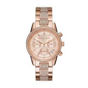 Michael Kors Ritz Rose Gold Tone Chronograph Girls Watch MK6485