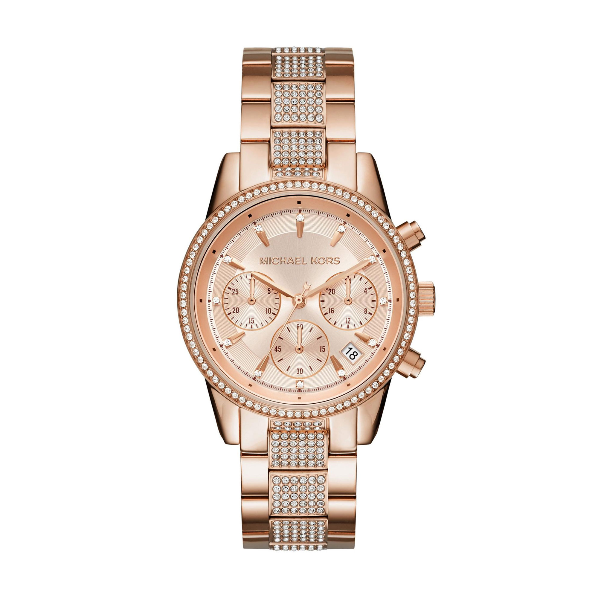Michael Kors Ritz Rose Gold Tone Chronograph Girls Watch MK6485
