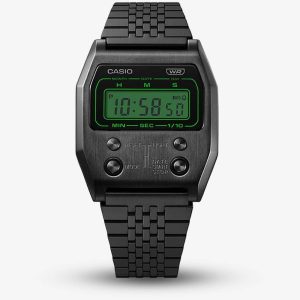Casio Vintage Black Metal Digital Display A1100B-1EF
