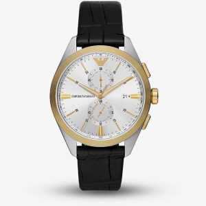 Emporio Armani Mens White Dial Chronograph Watch AR11498