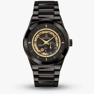 Bulova Mens Modern Millennia Black Automatic Watch 98A291