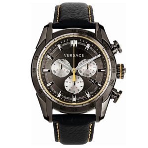 Versace VDB020014 V-Ray Black Stainless Steel Case Men’s Watch