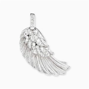 Angel Whisperer Silver Angel Wing White Crystal Allure – Silver