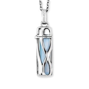 Angel Whisperer Silver Therapeutic Lapis Medium Pendant Necklace – Silver