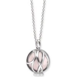 Angel Whisperer Silver Tough Stone With Rose Quartz Sphere Pendant Necklace – Silver