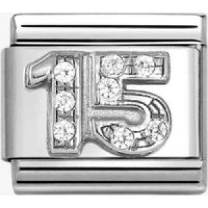 Nomination CLASSIC Silvershine Silver Cubic Zirconia 15 Charm 330304/49