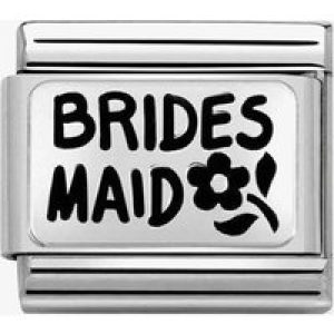 Nomination CLASSIC Silvershine Plates Oxidised Bridesmaid Charm 330102/49
