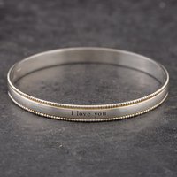 Pre-Owned Vintage Silver Tiffany & Co. I Love You Small Engraved Bangle 41251267 - Image 2