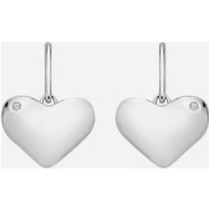 Hot Diamonds Desire Silver Diamond Heart Hook Drops Earrings DE780