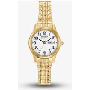Citizen Ladies Corso Gold Tone Expandable Bracelet Watch EW3152-95A