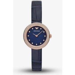Emporio Armani Ladies Rosa Blue Strap Watch AR11434