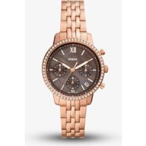 Fossil Ladies Neutra Rose Gold Plated Chronograph Watch ES5218