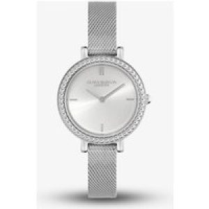 Olivia Burton Vintage Bead Silver Mesh Watch 24000160