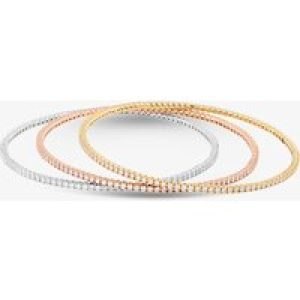 18ct Three Colour Gold 6.09ct Brilliant Cut Diamond Set Of Three Bangles MQ2178