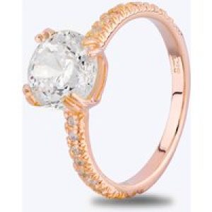 Starbright Rose Cushion-Cut Cubic Zirconia Shouldered Ring R6219 3A RGP 58