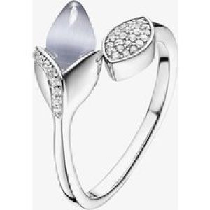 Fei Liu Silver Magnolia With Leaf Ring MAG-925R-001-CEGY M