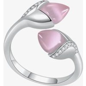 Fei Liu Magnolia Silver Double Stone Ring MAG-925R-002-CEGY N