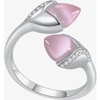 Fei Liu Magnolia Silver Double Stone Ring MAG-925R-002-CEGY N - Image 2