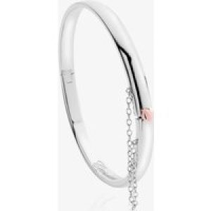 Clogau Silver 9ct Rose Gold Cariad Heart Bangle 3SCBG
