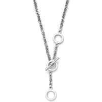 Olivia Burton Vintage Honeycomb Toggle Silver Tone Necklace 24100270 - Image 2