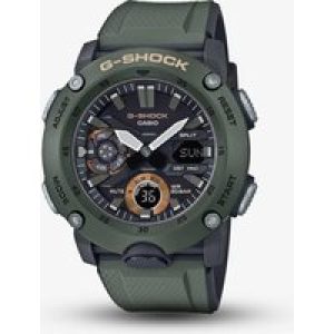 Casio G-Shock Classic Carbon Dual Display Green Plastic Strap Watch GA-2000-3AER