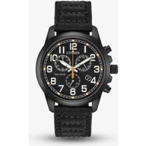 Citizen Eco-Drive Military Black Fabric Strap Watch AT0205-01E
