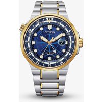 Citizen Mens Eco-Drive Endeavour Two-Tone & Blue Dial Watch BJ7144-52L - Image 2