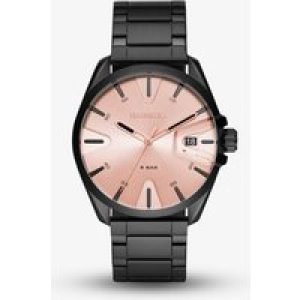Diesel MS9 Rose Gold Dial Black Bracelet Watch DZ1904