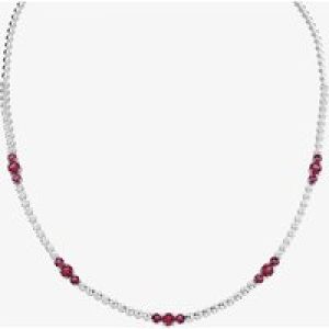 18ct White Gold Ruby & Diamond Fancy Necklace HSN1062(RU)
