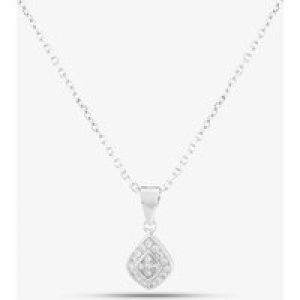 Silver Pavé Cushion Pendant E610666-P