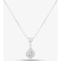 Silver Pavé Cushion Pendant E610666-P - Image 2