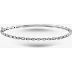 9ct White Gold 0.20ct Diamond Hinged Bangle BR877W/20-10