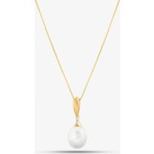9ct Gold Diamond Freshwater Pendant GP758W