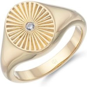 Yellow Gold Plated Oval Signet Ring