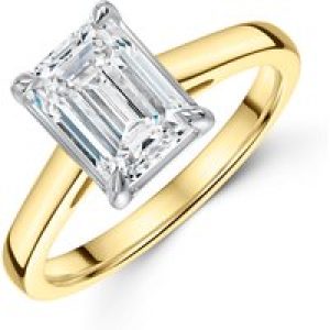18ct Yellow Gold Emerald Reduce 2.00ct Lab Grown Diamond Solitaire