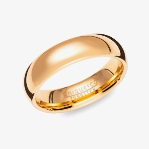 Unique Tungsten Carbide Gold Plated 6mm Band Ring TUR-144-62