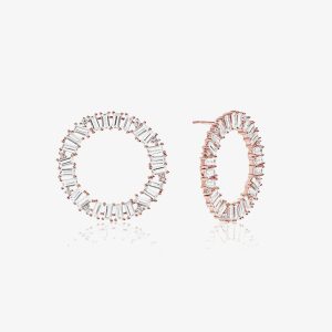 Sif Jakobs Rose Gold Plated Antella Circolo Grande Earrings SJ-E0325-CZ(RG)