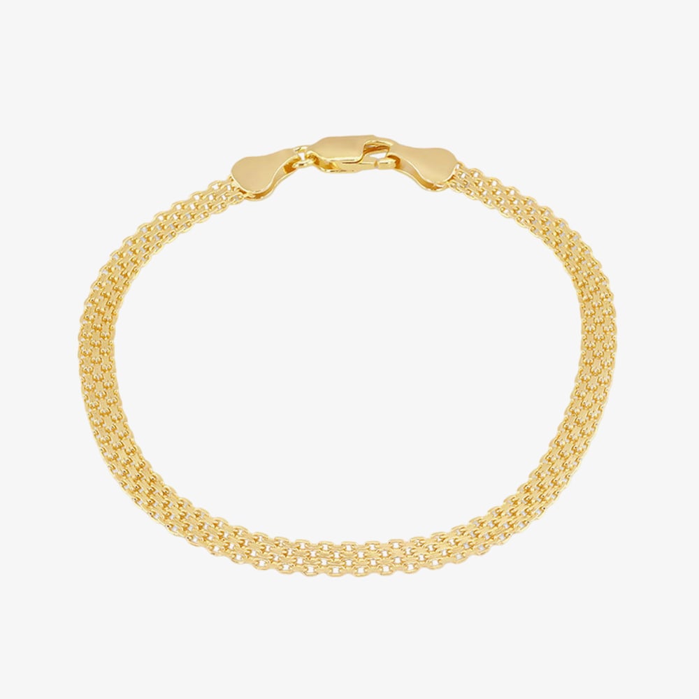 LUXE Silver Gold Plated Bismark Bracelet 8.28.1802