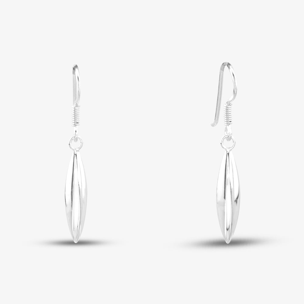 Sterling Silver Oblong Dropper Earrings 8.54.0319