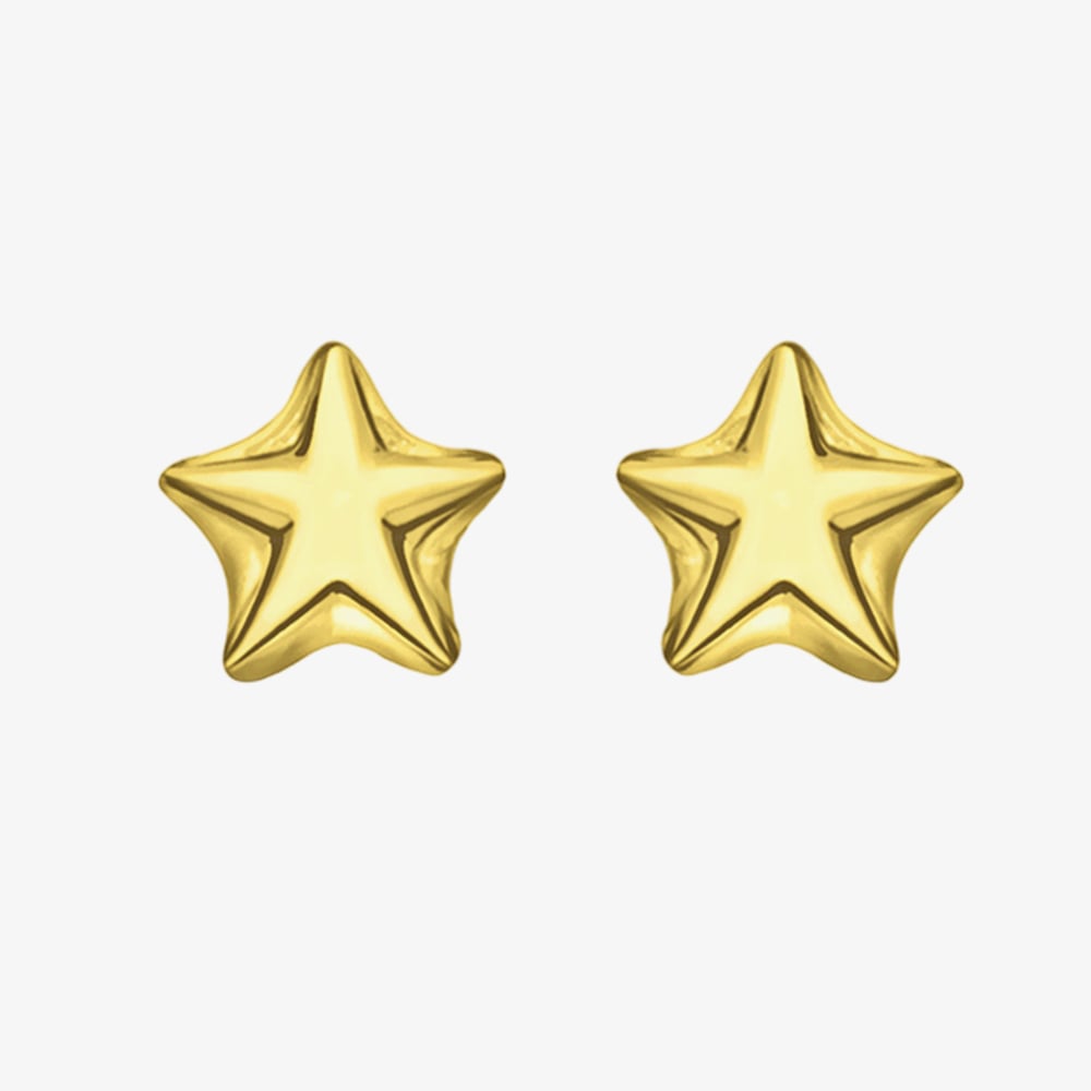 LUXE Silver Gold Plated Star Stud Earrings 8.55.5639